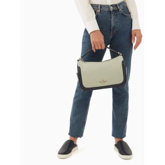 Kate Spade Pebbled Leather Crossbody Bag Light Pistachio Multi - Picture 14 of 16